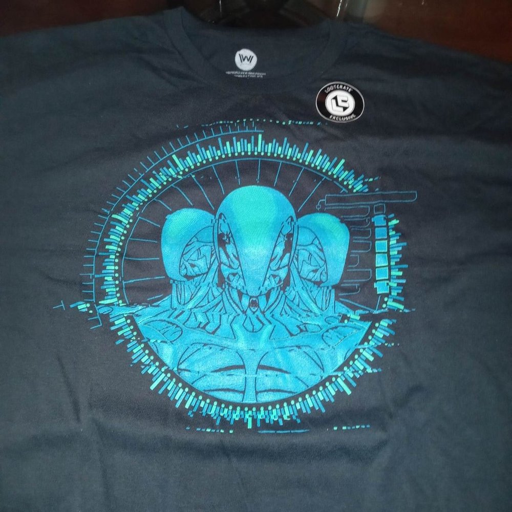 Men's Black Westworld Drone Graphic Loot Crate Exclusive Tee T-Shirt NWOT
